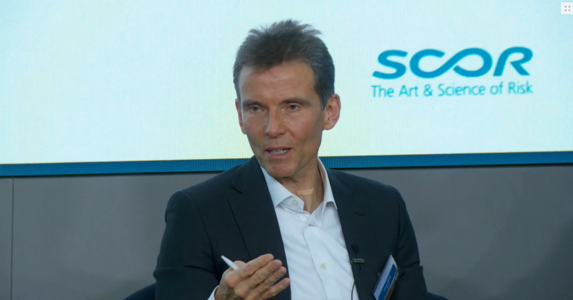 Thierry Léger, le directeur général de Scor, lors de la journée investisseurs de Scor du 12 décembre 2024