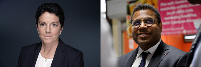 Sabrina Soussan, la présidente-directrice générale de Suez sur le départ, et Thierry Déau, le directeur général de Meridiam - AFP